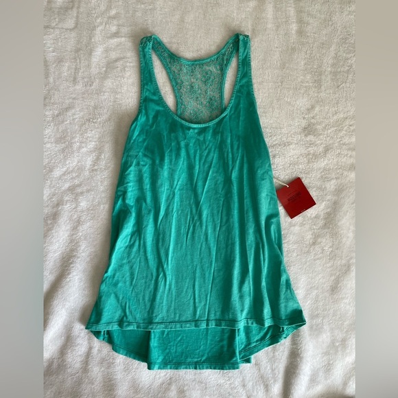 Mossimo size small  Teal Lace Racerback Tank Top - Picture 1 of 4
